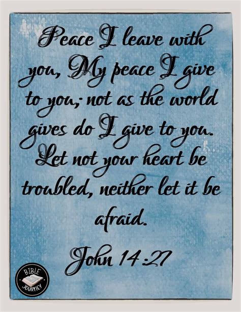 John 14:27 NIV - Picture Bible Verses