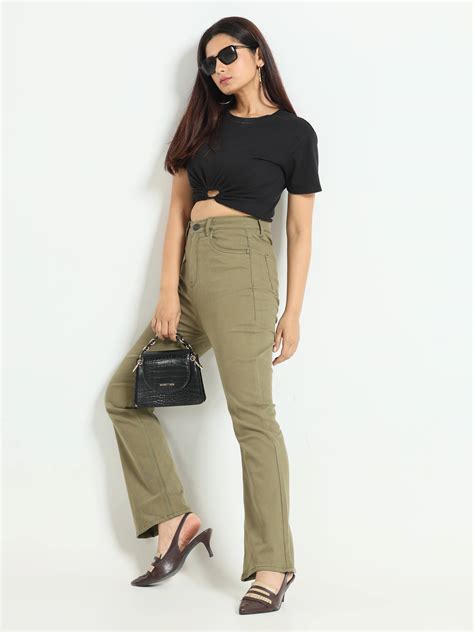 Buy Skinny Blue High Waist Jeans Ankle Fit Online | Urban Poche