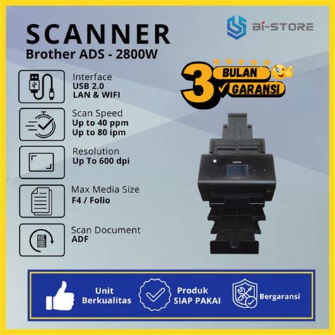 Jual Scanner Folio Brother ADS2800W Bisa Koneksi Wifi Touch Screen Siap ...