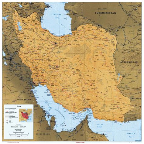 Gifts Delight Laminated 24x24 Poster Political Map Maps Of Iran ...