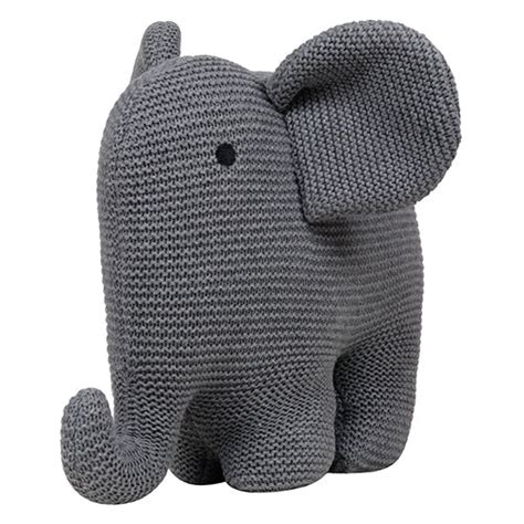 Elephant Grey Melange Stuffed Soft Toy by Pluchi | stuffed soft toy ...