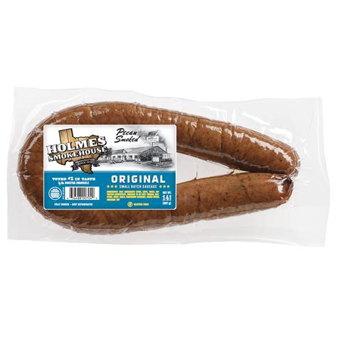 Pecan Smoked Sausage - Holmes Smokehouse
