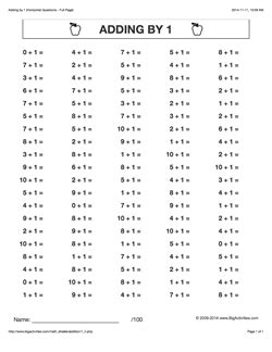 Image result for Plus 1 Math Worksheets