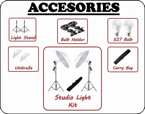 PICPRO Umbrella Light for Studio + 20W Bulb for Photography Videography ...