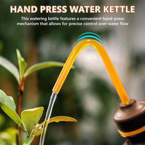 HASTHIP Plant Watering Can for Small Potted Plants 450ml with Curved S ...