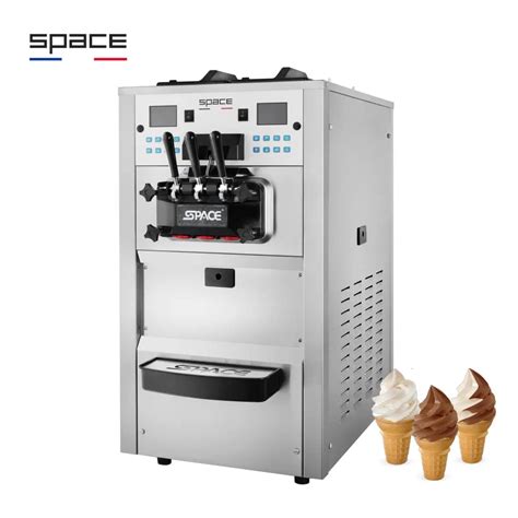 Table Top 3 Flavors Soft Serve Ice Cream Machine with Double Control ...