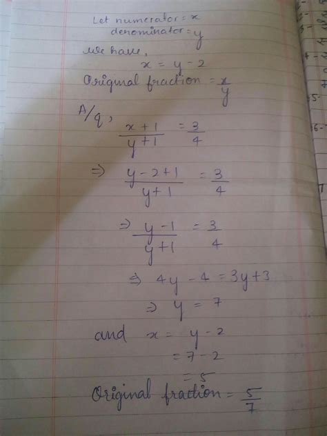 the numerator of a fraction is 2 less than the denominator if the ...