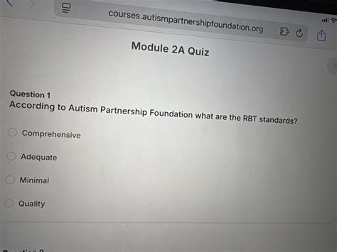 According to the Autism Partnership Foundation, what are the RBT (Registe..