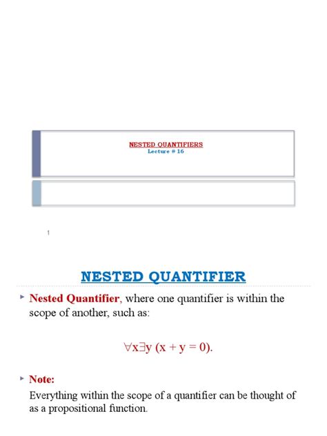 Image result for Nested Qiantifiers