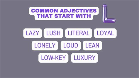 Adjectives That Start With L - Capitalize My Title