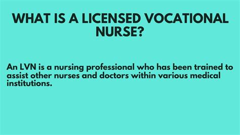 PPT - What Is a Licensed Vocational Nurse? PowerPoint Presentation ...