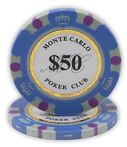 DA VINCI 14 Gram Clay Monte Carlo Poker Club Poker Chips Pack of 50 ...