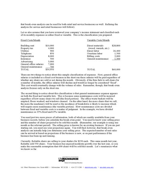 Image result for Break-Even Analysis Example for Retail