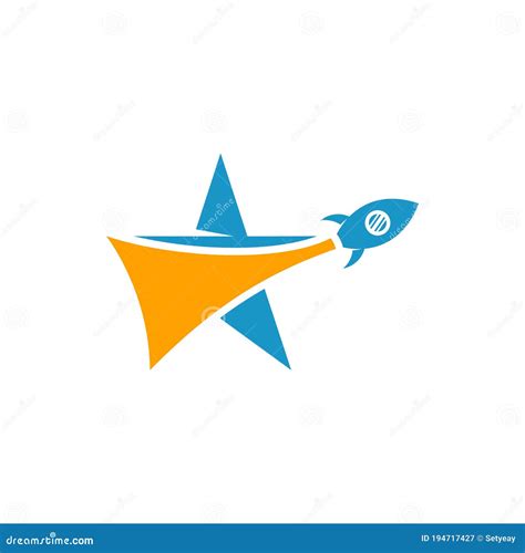 Rocket Star Logo Icon Vector Template, Creative Design, Symbol Stock ...