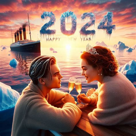 Titanic Movie's Jack and Rose celebrating Happy New Year 2024 | Titanic ...