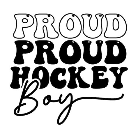 Menino de hóquei orgulhoso Retro SVG | Vetor Premium