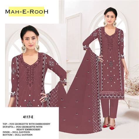 Mah E Rooh 4117 A To F Pakistani Salwar Suit
