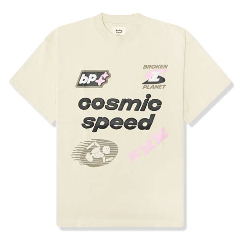 Broken Planet Cosmic Speed Bone White T Shirt & BP-CS-TS-B_WHITE