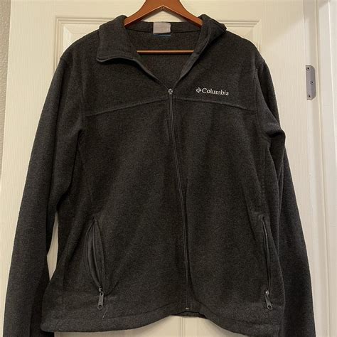 Men’s dark Grey Columbia fleece zip up, size M Note:... - Depop