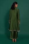 Buy Green Kurta And Pant Modal Dupion & Dupatta Organza Cutdana ...