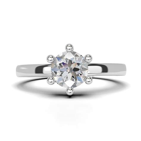 Moissanite Diamond Solitaire .8 Carat Premium 925 Silver Ring for wome ...