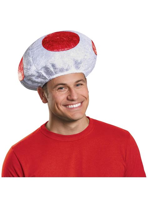 Super Mario Bros Red Mushroom Toad Hat - Costume Accessories