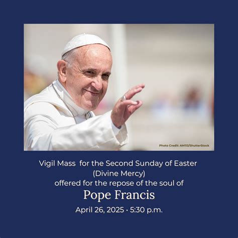 ADOM :: Livestream: Vigil Mass for the Second Sunday of Easter (Divine ...