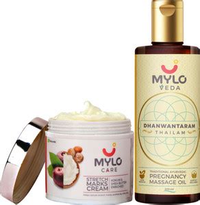MYLO Pregnancy Care Combo - Stretch Marks Cream (100 ml) & Ayurvedic ...