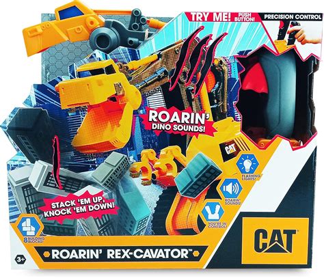 Buy CatToysOfficial Funrise CAT Light & Sound Roaring Rex-Cavator ...