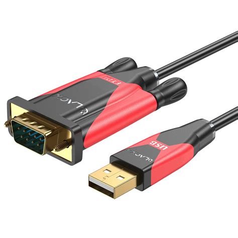 USB to 9 Pin Serial Male Cable (FT232 Chipset) | Black-i