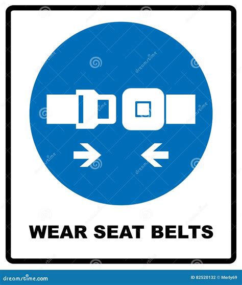 Wear Seat Belt Sign Board Royalty-Free Stock Image | CartoonDealer.com ...