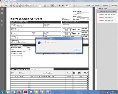 Import Data to PDF Form 的图像结果