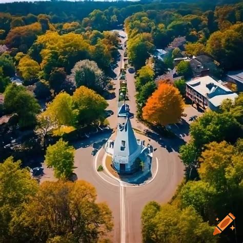 Aerial view of chatham county courthouse in downtown pittsboro, north ...