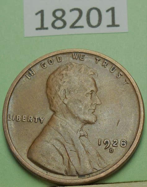1928 D AU Lincoln Wheat Cent About Uncirculated - For Sale, Buy Now ...