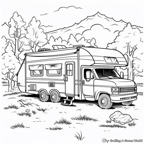 Rv Camper Coloring Pages