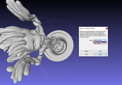 MeshLab Fill Hole 的图像结果