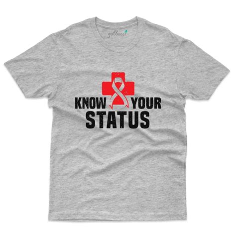 Know Your Status T-Shirt - HIV AIDS Collection | Gubbacci