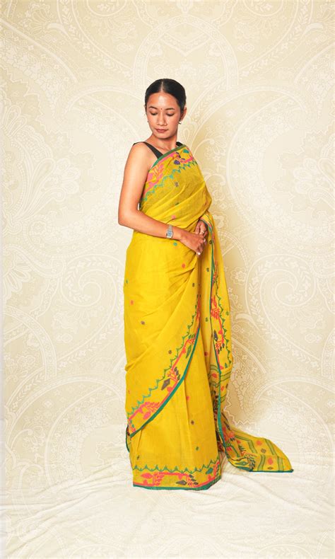 Lime Green Cotton Saree Without Blouse Piece – Qala Elegant Tales