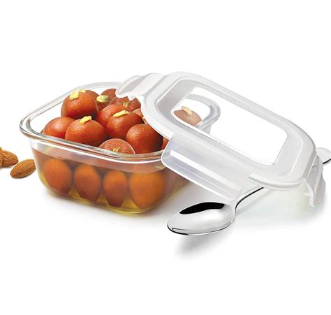 Treo By Milton Store Fresh Square Glass Storage Container, 665 ml ...
