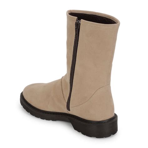 Suede High Ankle Boots for Women|Water Resistant, Heel Plus Footbed ...