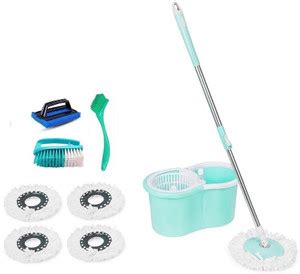 kukki Combo House hold using cleaning bucket mop set with 5 Refills and ...