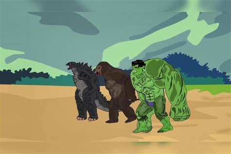 哥斯拉游戏动画：绿巨人VS大毒液 谁会更厉害？_毒液_绿巨人_哥斯拉