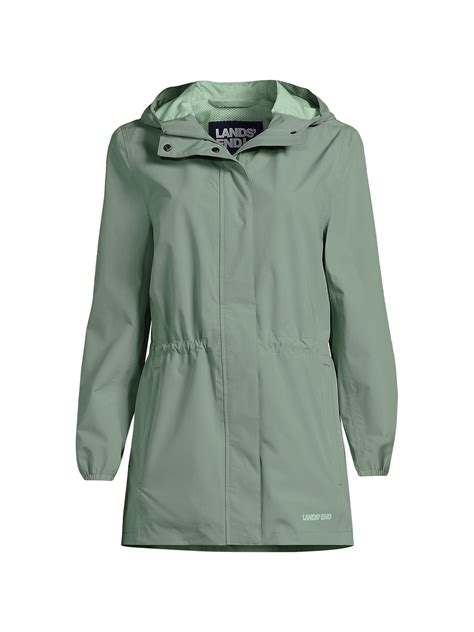 Lands' End Women's Waterproof Hooded Packable Raincoat - Walmart.com
