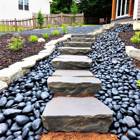 25 Black River Rock Landscaping Ideas To Copy