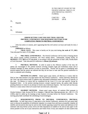 IN THE CIRCUIT COURT OF THE FOURTH JUDICIAL CIRCUIT, IN AND FOR DUVAL ...