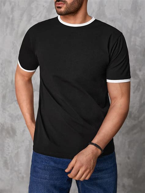 Men Contrast Trim Tee | SHEIN USA