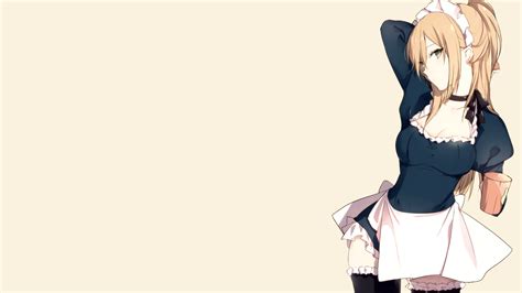 HD Wallpaper of an Anime Maid Girl by Lpip | 2560x1440 | Wallpaper Abyss