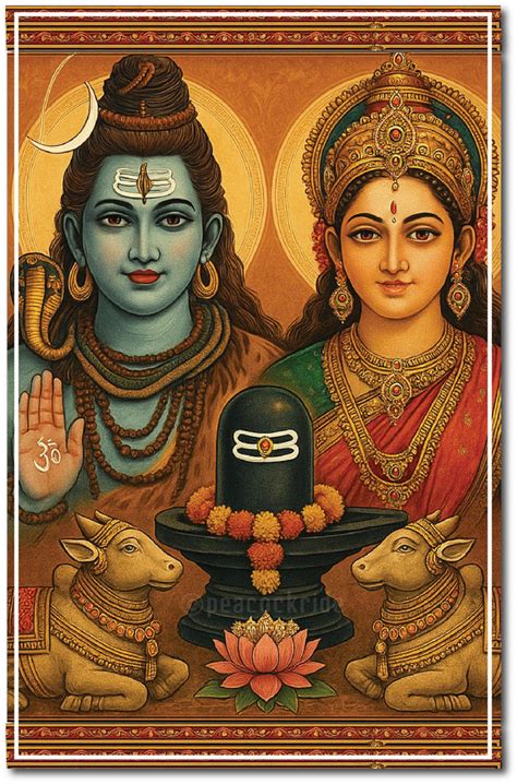 Lord Shiva Parvati I Shivan Parvathi I Nandhi I Spiritual I Wall Poste ...