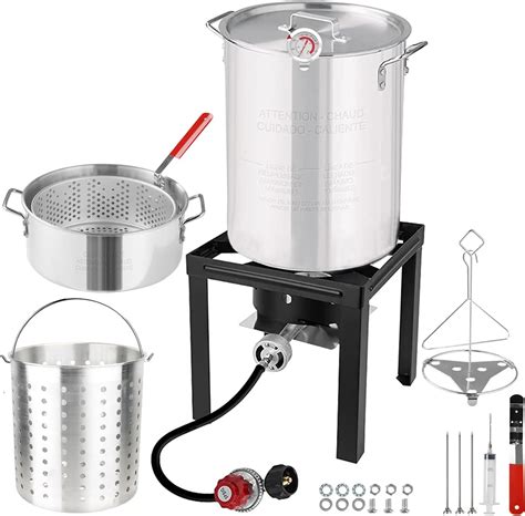 Amazon.com: Deep Turkey Fryer Set, Seafood Boil Pot with Basket ...