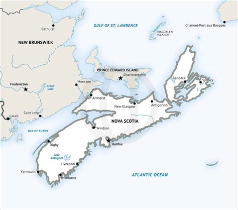 Stock Vector Map of Nova Scotia | One Stop Map
